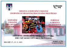 Název akce: Poděkování Libereckému kraji za vybavení, datum akce: průběžně - průběžně